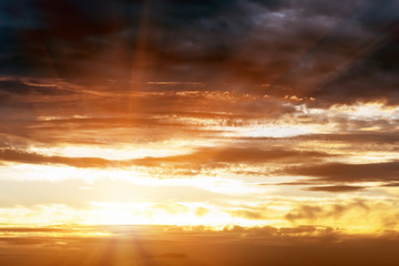 Fototapeta premium Storm sky with large cumulus clouds