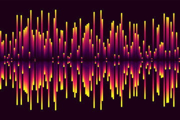 Musical equalizer. Sound wave. Radio frequence. Vector illustration.