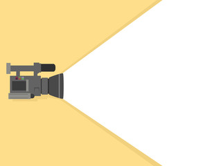 Obraz premium Video Camera Flat Design Illustration