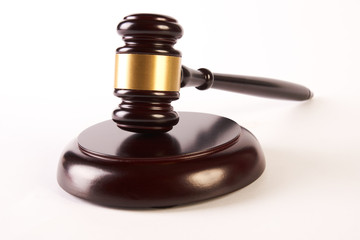 Judges gavel or law mallet