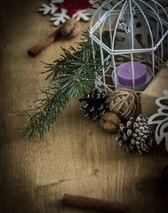 vintage Christmas background and place for congratulations