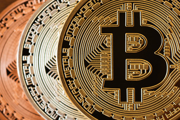 Fototapeta na wymiar Bitcoin crypto currency - BTC