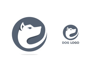 Obraz premium Dog Circle Head Logo