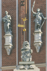 Obraz premium Fragment of the facade of the Blackhead House in Riga