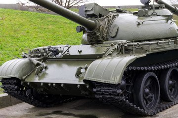 Armored tank in National Museum of the History of Ukraine in the Second World War. Memorial complex in Kiev, Ukraine