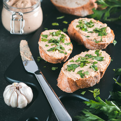 homemade turkey pate on bread