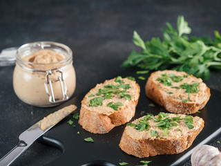 homemade turkey pate on bread