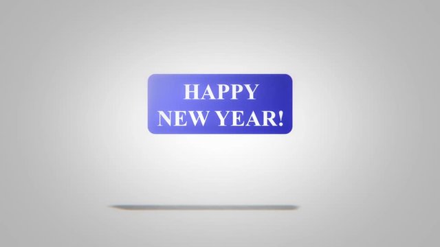Happy new year text banner. Happy new year intro outro animation