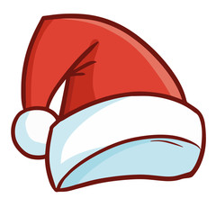Funny and cute large Santa's hat for Christmas - vector.