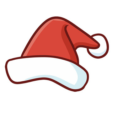 Funny and cute small Santa's hat for Christmas - vector.