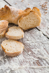 Bakery concept. Plenty of sliced white bread background
