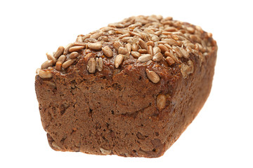 Brown bread bun with sunflower