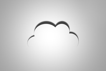 Paper Cut Design Art Cloud Icon