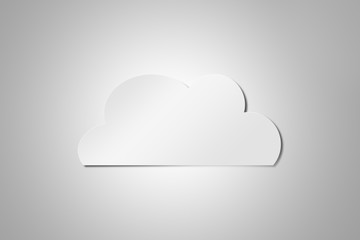 Paper Cut Design Art Cloud Icon