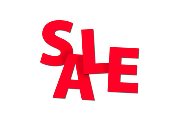 Sale Word with Red Letters Focusing on Consuming