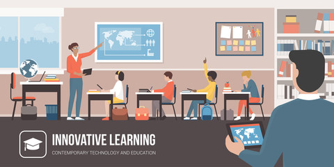 Fototapeta premium Technology in the classroom