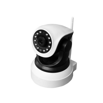Wireless IP camera isolated on white background., This has clipping path.