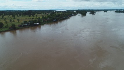 Laos Mékong 4000 îles Don Det vue du ciel