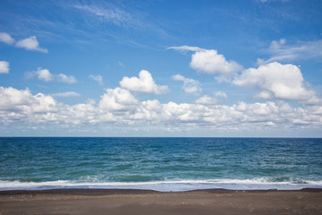 Fototapeta na wymiar Blue sea in Hokkaido at japan