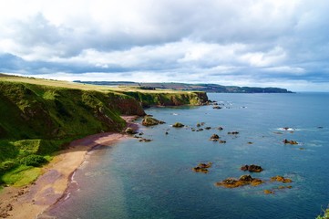A Scottish scenic coastal image, close to the fishing port of Eyemouth.