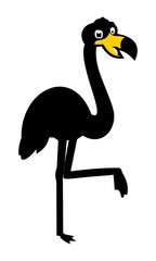 the silhouette of a flamingo bird