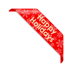 Happy Holidays ribbon