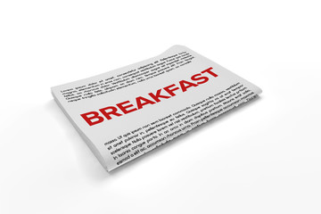 Breakfast on Newspaper background