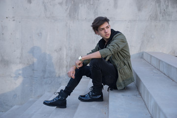 Handsome young stylish man