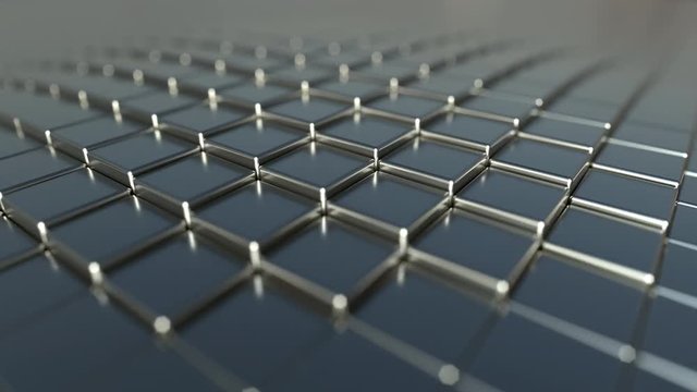 Moving shiny metal bars animation, seamless loop
