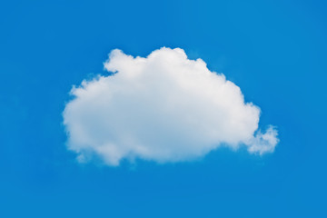 Single nature white cloud on blue sky background