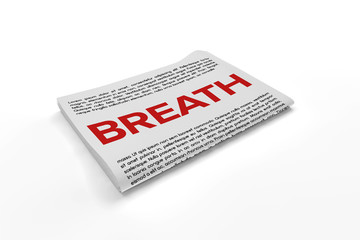 Breath on Newspaper background