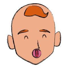 Cute baby cartoon icon vector illustration graphic design