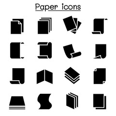 Paper icon set vector illustration graphic design - obrazy, fototapety, plakaty