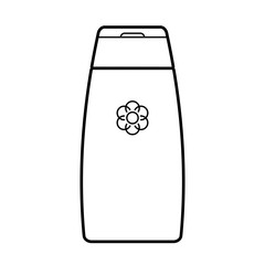 Shampoo. Baby icon on a white background, line design.