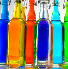 Colorful bottles