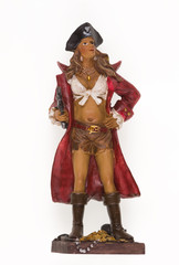 pirate girl, a pirate woman statue