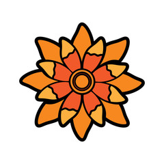 beauty yellow flower floral natural petal vector illustration