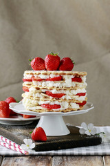 Strawberry layer cake