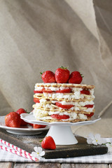 Strawberry layer cake