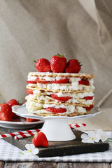 Strawberry layer cake