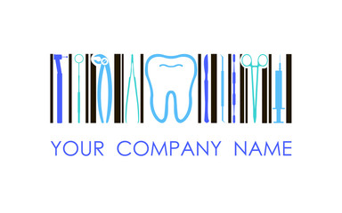 Vector logo for dental company, clinic, office. Concept logo