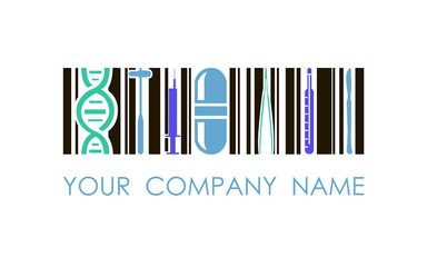 Vector logo for medicine pharmacy. Used for medical center, clinic, pharmacological firm. Concept design logo