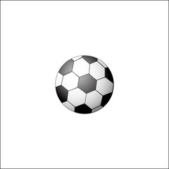 Traditional soccer, football ball, realistic vector illustration isolated on white background. Flat style realistic black and white soccer, football ball