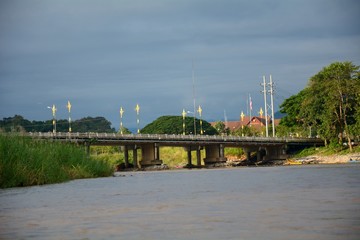 Fototapeta premium Bridge on River Kok, Chiang Rai, Thailand