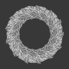 Christmas wreath illustration