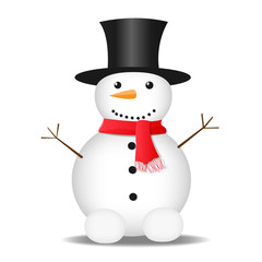 snowman on the background. New Year. Christmas. vector illustration