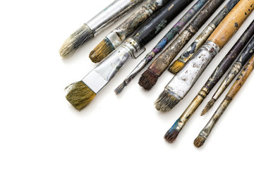 Obraz premium Painting brushes on white background