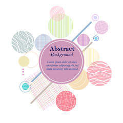 Abstract background with colorful and design circles, flat design