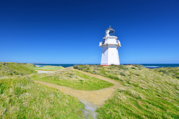Fototapeta na wymiar Waipapa Point Lighthouse, the Catlins, South island of New Zealand