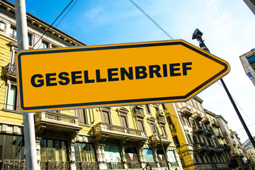 Schild 285 - Gesellenbrief